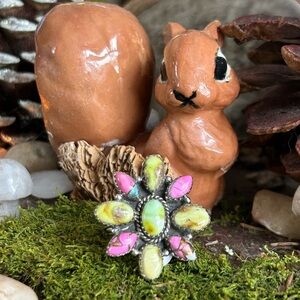 925 Sterling pastel perfect Easter parade turquoise ring